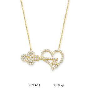 Harem Altın KLY762 14 Ayar Anahtar & Kalp Altın Kolye