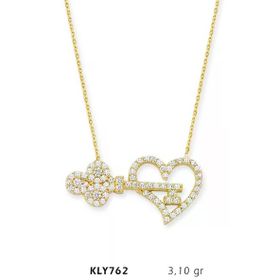 Harem Altın KLY762 14 Ayar Anahtar & Kalp Altın Kolye