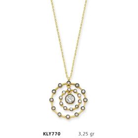 Harem Altın KLY770 14 Ayar Taşlı Çember Altın Kolye