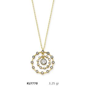 Harem Altın KLY770 14 Ayar Taşlı Çember Altın Kolye