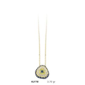 Harem Altın KLY78 14 Ayar Altın Nazar Boncuğu Kolye