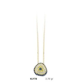 Harem Altın KLY78 14 Ayar Altın Nazar Boncuğu Kolye