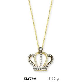 Harem Altın KLY790 14 Ayar Altın Kral Tacı Kolye