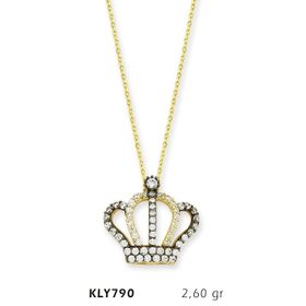 Harem Altın KLY790 14 Ayar Altın Kral Tacı Kolye