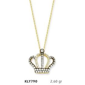 Harem Altın KLY790 14 Ayar Altın Kral Tacı Kolye