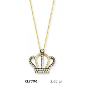 Harem Altın KLY790 14 Ayar Altın Kral Tacı Kolye