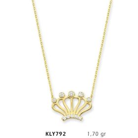 Harem Altın KLY792 14 Ayar Kral Tacı Altın Kolye