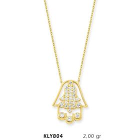 Harem Altın KLY804 14 Ayar Altın Fatma Eli Kolye