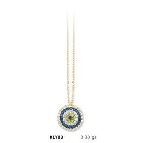 Harem Altın KLY83 14 Ayar Altın Nazar Boncuğu Kolye