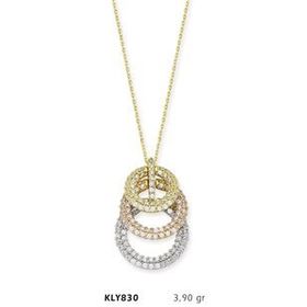 Harem Altın KLY830 14 Ayar Altın İç İçe Halka Kolye