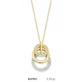 Harem Altın KLY831 14 Ayar Altın İç İçe Halka Kolye