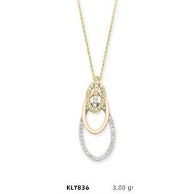 Harem Altın KLY836 14 Ayar Altın Oval Kolye