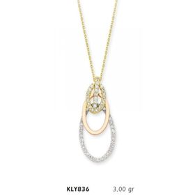 Harem Altın KLY836 14 Ayar Altın Oval Kolye