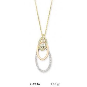 Harem Altın KLY836 14 Ayar Altın Oval Kolye