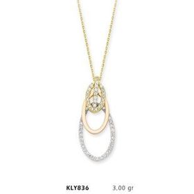 Harem Altın KLY836 14 Ayar Altın Oval Kolye