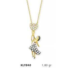 Harem Altın KLY840 14 Ayar Dansçı Kız Altın Kolye