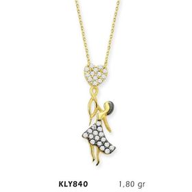 Harem Altın KLY840 14 Ayar Dansçı Kız Altın Kolye