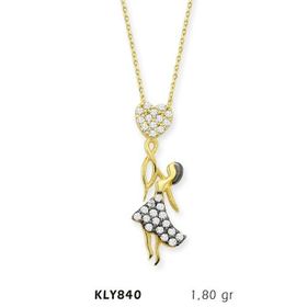 Harem Altın KLY840 14 Ayar Dansçı Kız Altın Kolye