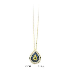 Harem Altın KLY85 14 Ayar Altın Nazar Boncuğu Kolye