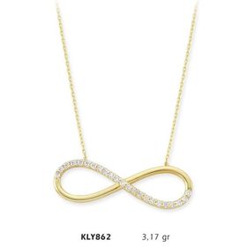 Harem Altın KLY862 14 Ayar Altın Sonsuzluk Kolye