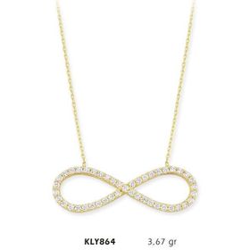 Harem Altın KLY864 14 Ayar Altın Sonsuzluk Kolye