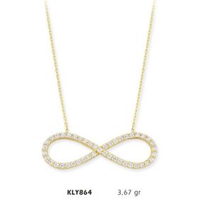 Harem Altın KLY864 14 Ayar Altın Sonsuzluk Kolye