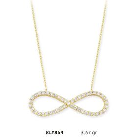 Harem Altın KLY864 14 Ayar Altın Sonsuzluk Kolye