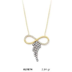 Harem Altın KLY874 14 Ayar Altın Üzüm Salkımı Sonsuzluk Kolye