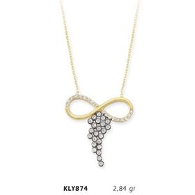 Harem Altın KLY874 14 Ayar Altın Üzüm Salkımı Sonsuzluk Kolye