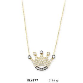 Harem Altın KLY877 14 Ayar Altın Kral Tacı Kolye