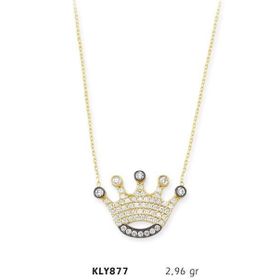 Harem Altın KLY877 14 Ayar Altın Kral Tacı Kolye