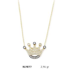 Harem Altın KLY877 14 Ayar Altın Kral Tacı Kolye