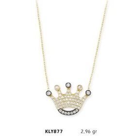 Harem Altın KLY877 14 Ayar Altın Kral Tacı Kolye