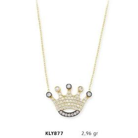 Harem Altın KLY877 14 Ayar Altın Kral Tacı Kolye