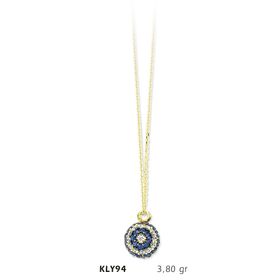 Harem Altın KLY94 14 Ayar Altın Nazar Boncuğu Kolye