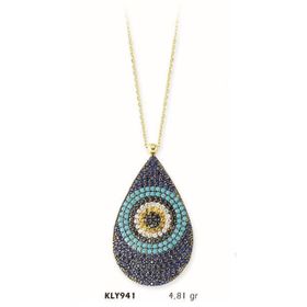 Harem Altın KLY941 14 Ayar Altın Nazar Boncuğu Kolye