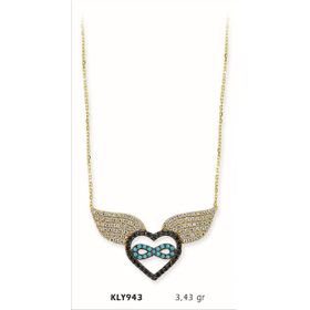 Harem Altın KLY943 14 Ayar Altın Kanatlı Kalp Kolye