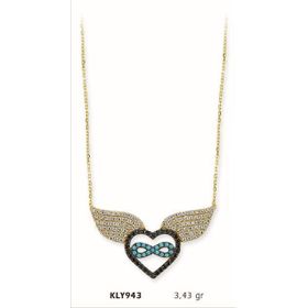 Harem Altın KLY943 14 Ayar Altın Kanatlı Kalp Kolye