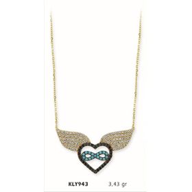 Harem Altın KLY943 14 Ayar Altın Kanatlı Kalp Kolye