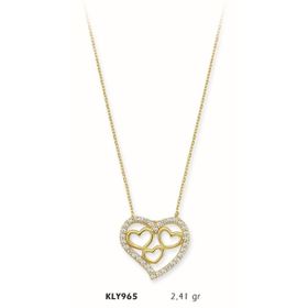 Harem Altın KLY965 14 Ayar Altın Kalp Kolye