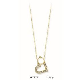 Harem Altın KLY970 14 Ayar Altın Kalp Kolye