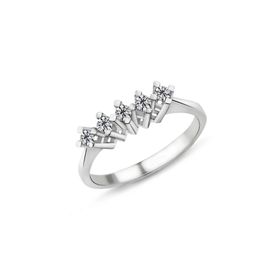 Harem Altın PB562 0.20 Karat Kadın F Renk Pırlanta Beş Taş Yüzük