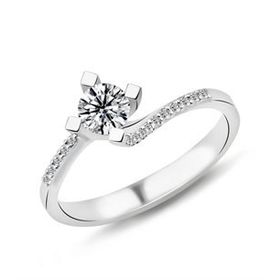 Harem Altın PR18 0.44 ct F Renk Hrd Sertifikalı Pırlanta Tektaş Yüzük
