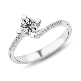 Harem Altın PR468 0.48 ct F Renk Hrd Sertifikalı Pırlanta Tektaş Yüzük