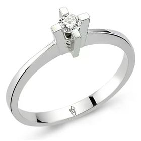 Harem Altın RM-10006 Romeo 0.12 ct Pırlanta Tektaş Yüzük