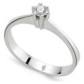 Harem Altın RM0730 0.10 ct Pırlanta Tektaş Yüzük