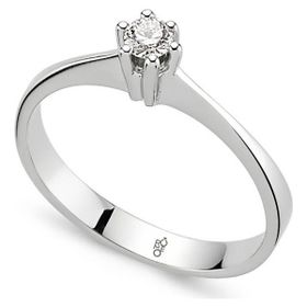 Harem Altın RM0730 0.10 ct Pırlanta Tektaş Yüzük