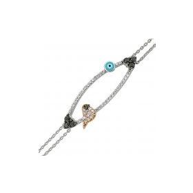 Harem Altın RMB103 18 Ayar Altın Pırlanta Nazar Kuş Bileklik