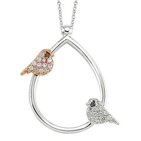 Harem Altın RMK1022 18 Ayar Altın Pırlanta Damla Kuş Kolye