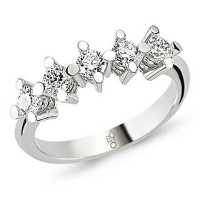Harem Altın RMY201 18 Ayar Altın 0.90 ct Pırlanta Beştaş Yüzük